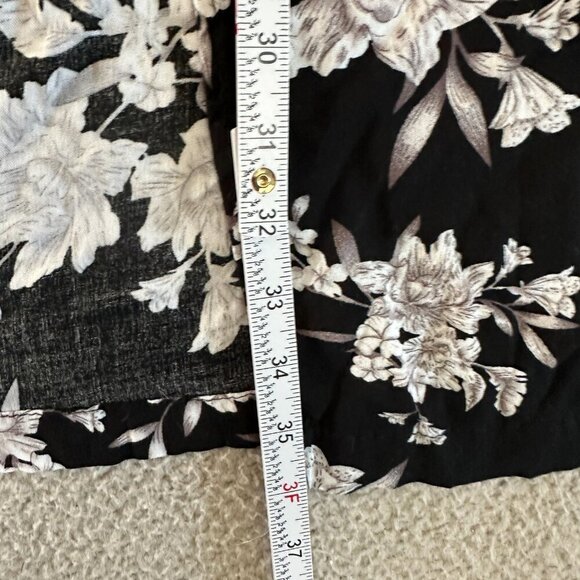 Spiritual Gangster Maya Black Floral Tie Front Kimono Robe Cover Up Duster - Picture 5 of 14